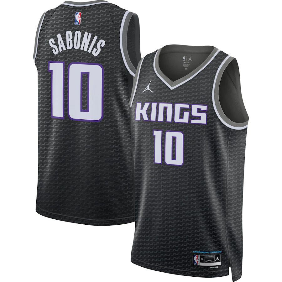 Men Sacramento Kings #10 Domantas Sabonis Jordan Brand Black 2022-23 Statement Edition Swingman NBA Jersey->san antonio spurs->NBA Jersey